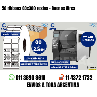 50 ribbons 83x300 resina - Buenos Aires