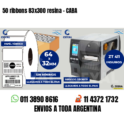 50 ribbons 83x300 resina - CABA
