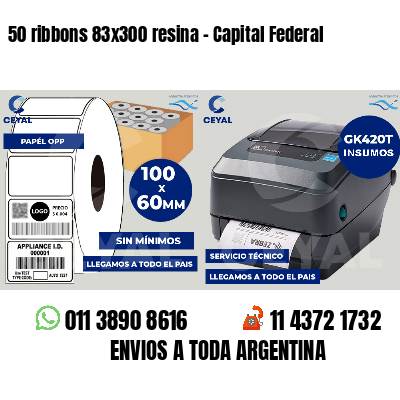 50 ribbons 83x300 resina - Capital Federal