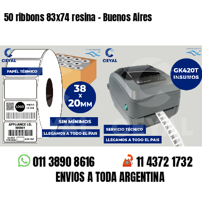 50 ribbons 83x74 resina - Buenos Aires