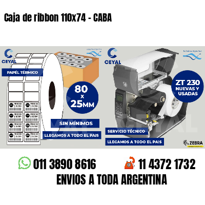 Caja de ribbon 110x74 - CABA