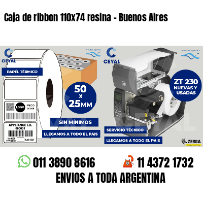 Caja de ribbon 110x74 resina - Buenos Aires