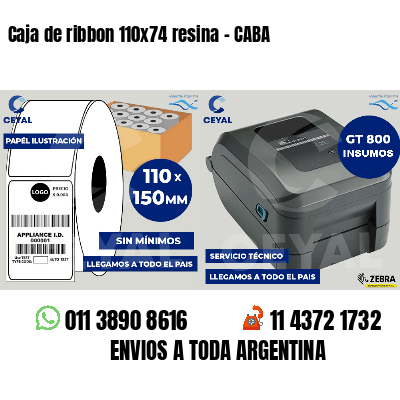Caja de ribbon 110x74 resina - CABA