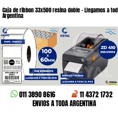 Caja de ribbon 33x500 resina doble - Llegamos a toda Argentina