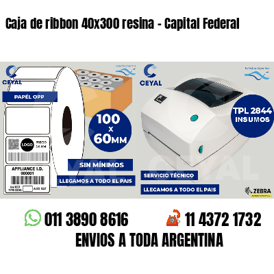 Caja de ribbon 40x300 resina - Capital Federal