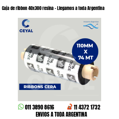 Caja de ribbon 40×300 resina – Llegamos a toda Argentina