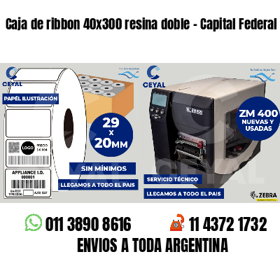 Caja de ribbon 40x300 resina doble - Capital Federal