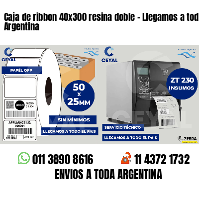 Caja de ribbon 40x300 resina doble - Llegamos a toda Argentina