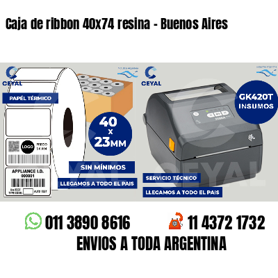 Caja de ribbon 40x74 resina - Buenos Aires