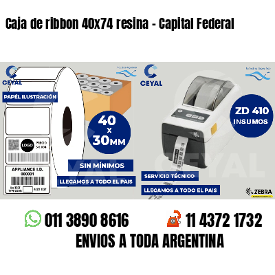 Caja de ribbon 40x74 resina - Capital Federal