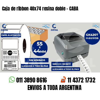 Caja de ribbon 40x74 resina doble - CABA