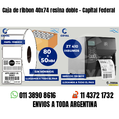 Caja de ribbon 40x74 resina doble - Capital Federal