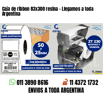 Caja de ribbon 83x300 resina - Llegamos a toda Argentina