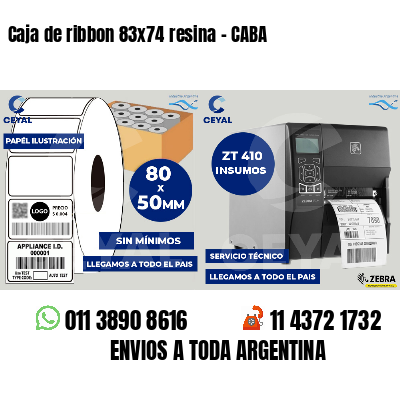 Caja de ribbon 83x74 resina - CABA