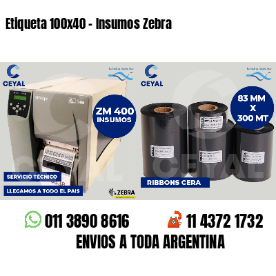Etiqueta 100x40 - Insumos Zebra