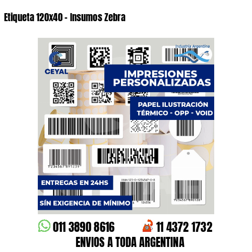 Etiqueta 120x40 - Insumos Zebra