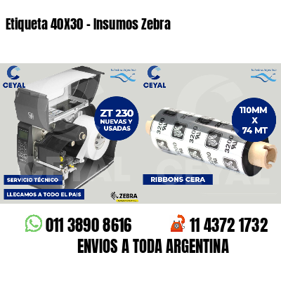 Etiqueta 40X30 - Insumos Zebra