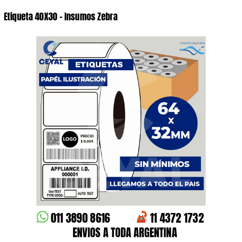 Etiqueta 40X30 – Insumos Zebra