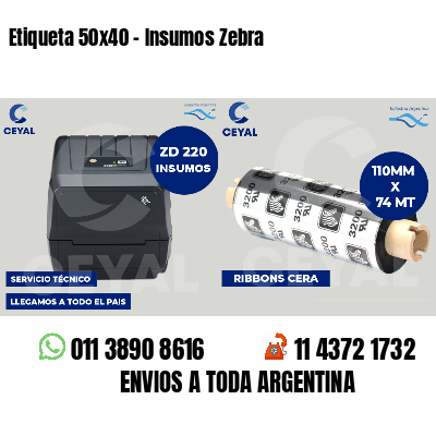 Etiqueta 50x40 - Insumos Zebra