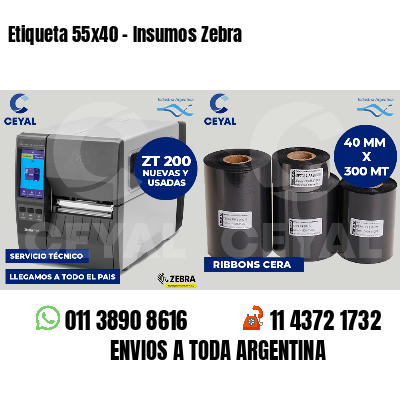 Etiqueta 55x40 - Insumos Zebra