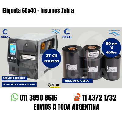 Etiqueta 60x40 - Insumos Zebra