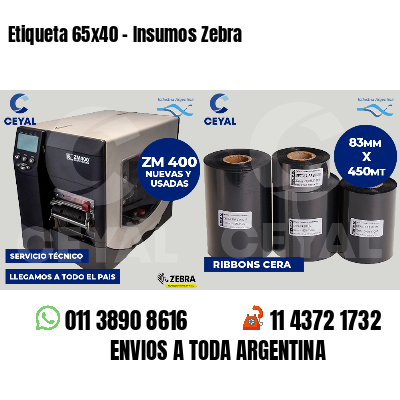 Etiqueta 65x40 - Insumos Zebra