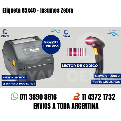 Etiqueta 85x40 - Insumos Zebra