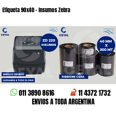 Etiqueta 90x40 - Insumos Zebra