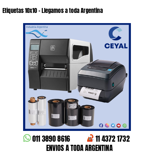 Etiquetas 10×10 – Llegamos a toda Argentina