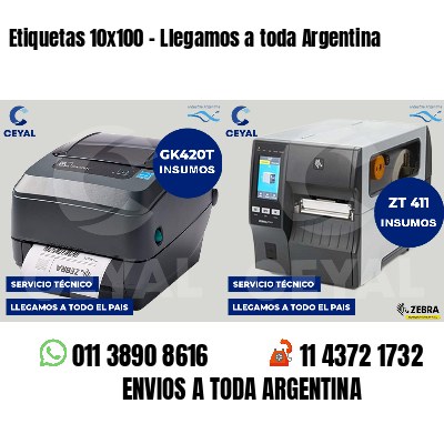 Etiquetas 10x100 - Llegamos a toda Argentina