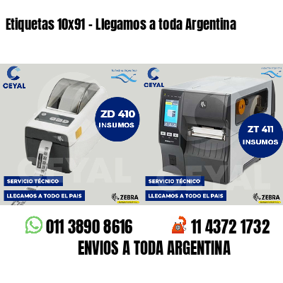 Etiquetas 10x91 - Llegamos a toda Argentina