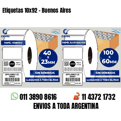 Etiquetas 10x92 - Buenos Aires