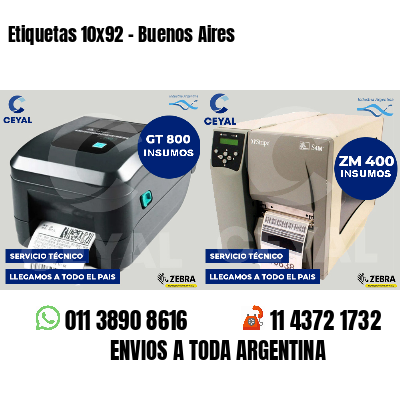 Etiquetas 10x92 - Buenos Aires