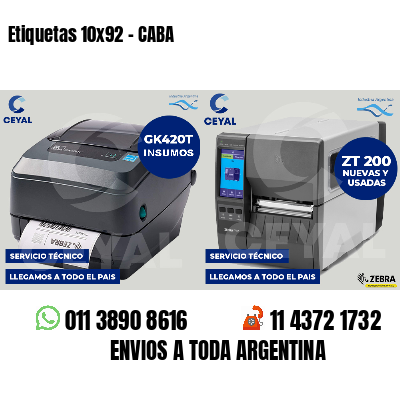 Etiquetas 10x92 - CABA