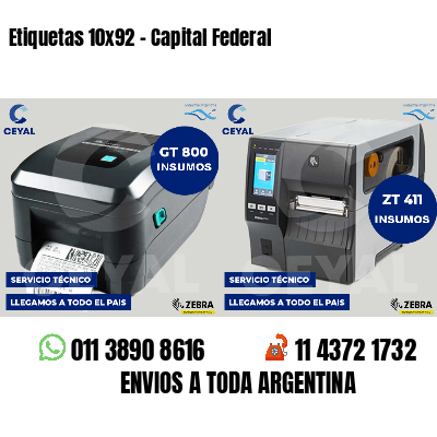 Etiquetas 10x92 - Capital Federal