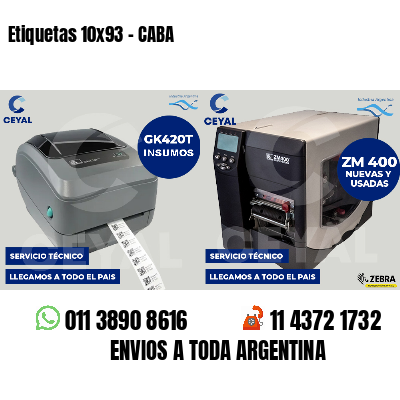 Etiquetas 10x93 - CABA