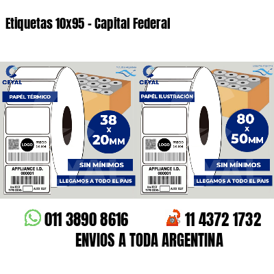 Etiquetas 10x95 - Capital Federal