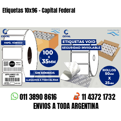 Etiquetas 10x96 - Capital Federal