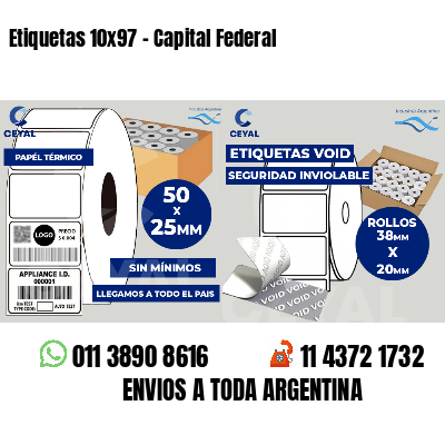 Etiquetas 10x97 - Capital Federal