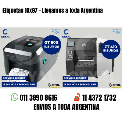 Etiquetas 10x97 - Llegamos a toda Argentina