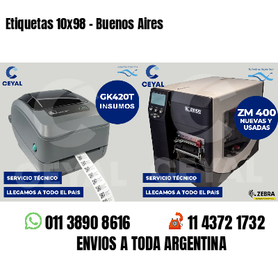 Etiquetas 10x98 - Buenos Aires
