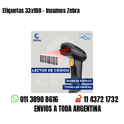 Etiquetas 33x100 - Insumos Zebra
