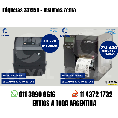 Etiquetas 33x150 - Insumos Zebra