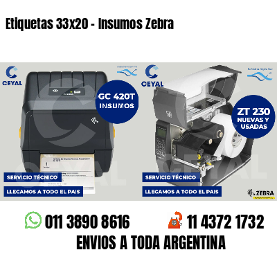 Etiquetas 33x20 - Insumos Zebra