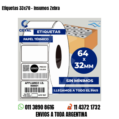 Etiquetas 33×70 – Insumos Zebra