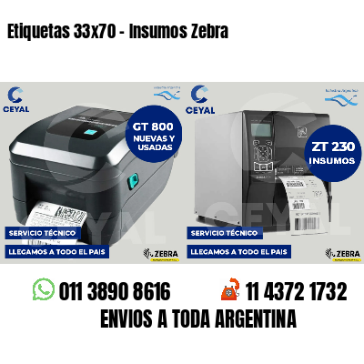 Etiquetas 33x70 - Insumos Zebra