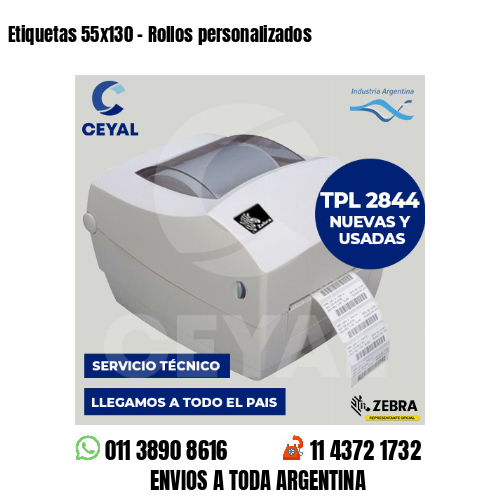 Etiquetas 55×130 – Rollos personalizados