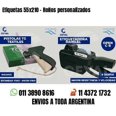 Etiquetas 55x210 - Rollos personalizados