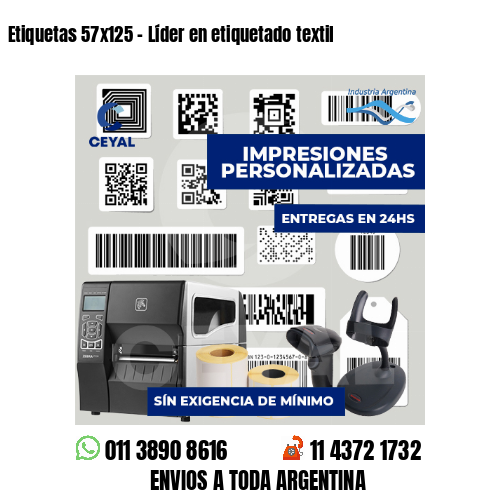 Etiquetas 57x125 - Líder en etiquetado textil