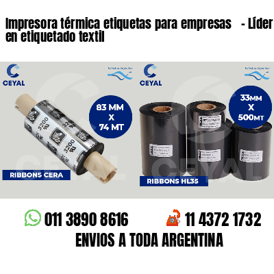 Impresora térmica etiquetas para empresas   - Líder en etiquetado textil